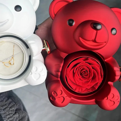 Orsacchiotto Rosa Eterna con Collana